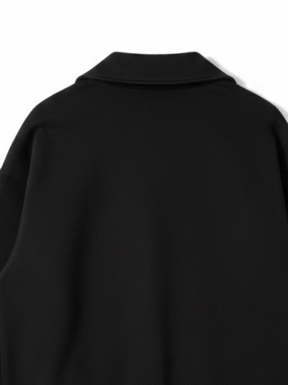 Umgee Johnny Collar Dropped Shoulder Sweatshirt Black Size Large - Picture 9 of 11